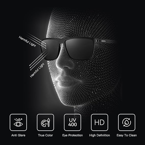 Sunglasses for Lightweight Frame UV400 Protection Square Sun Glasses